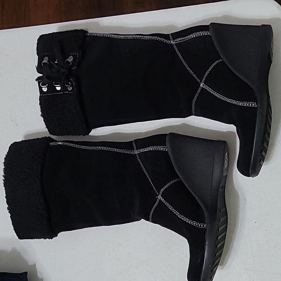Kenneth Cole Reaction women's leather wedge boots size 6.5 - Picture 4 of 14